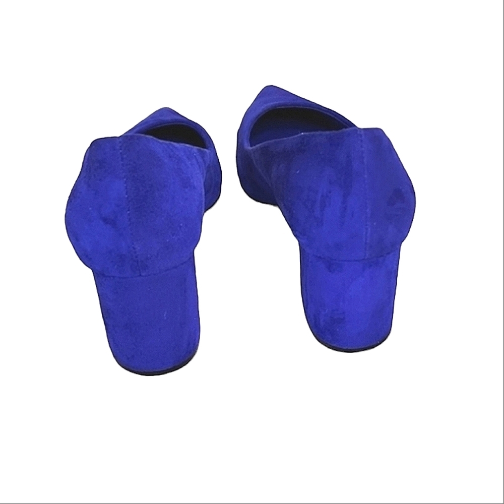 Wittner shoes suede block heels in indigo blue size 6 - Picture 4 of 5